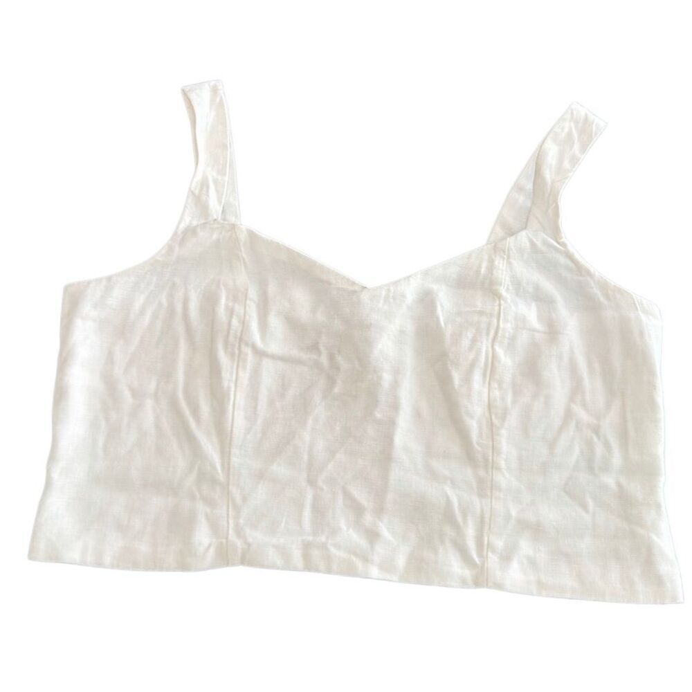A New Day Linen cropped top size M